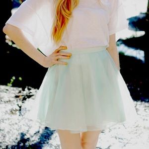 Mint green skirt